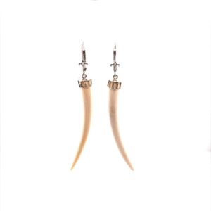 Ivory Claw Leverback Earrings