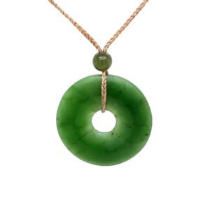 Jade Matte Donut Pendant
