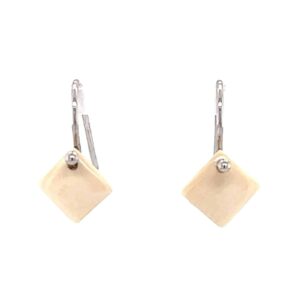 Mammoth Ivory Diamond Dangle Earrings