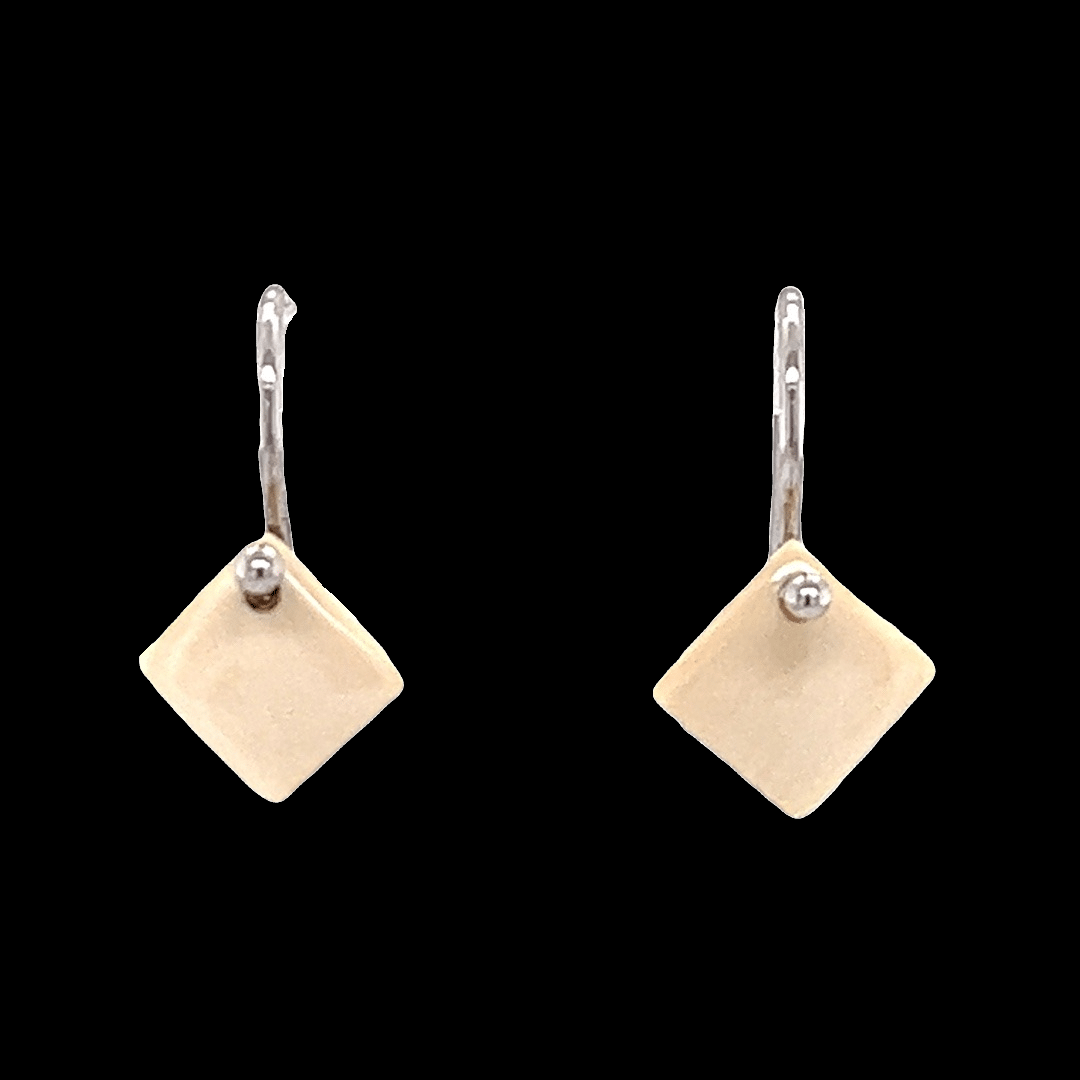 Mammoth Ivory Diamond Dangle Earrings