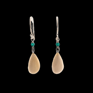 Ivory Teardrop Dangle Earrings
