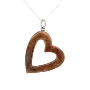 Ivory Carved Heart Pendant