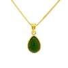 Jade Teardrop Gold Plated Pendant