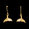 Ivory Whale Tail Gold Plated Dangle Earrings