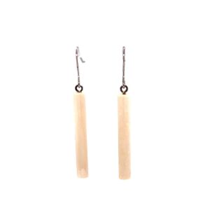 Mammoth Ivory Rectangle Dangle Earrings