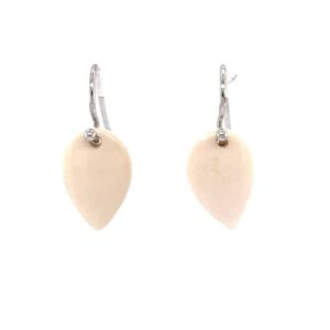 Mammoth Ivory Reverse Teardrop Dangle Earrings