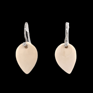 Ivory Reverse Teardrop Dangle Earrings