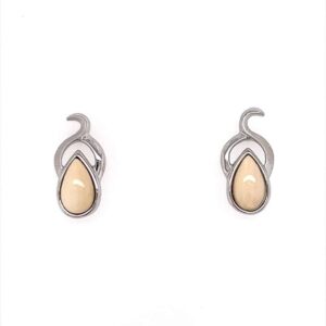 Ivory Teardrop Post Earrings