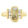 Oval Inlaid Design Gold Quartz Ring, Alaska Mint