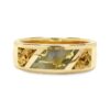 Natural Nugget Gold Quartz Ring, Alaska Mint