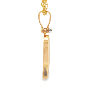 Triangle Gold Quartz & Diamond Pendant, Alaska Mint