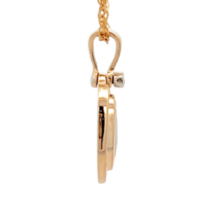 Gold Quartz Oval Pendant with Diamonds, Alaska Mint