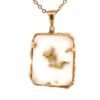 Diamond Gold Quartz Freeform Pendant, Alaska Mint