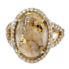 .65ctw Diamond, Gold Quartz, Ladies Ring, Alaska Mint