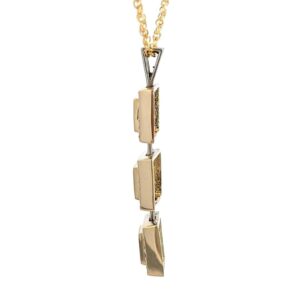 Gold quartz, Diamond, .42ct, Drop pendant, Alaska Mint, 072649 $1920