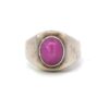 Estate 14k White Gold Synthetic Star Ruby Ladies Ring 0241