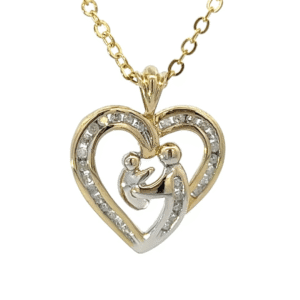 Estate 10k Gold & Diamond Heart