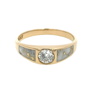 Gold quartz, Ring, Alaska Mint, Diamond, Band, 072984 $2090