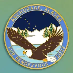 2022 Official Fur Rondy Pin, Alaska MInt, Fur Rondy