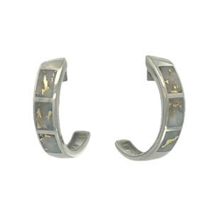 Gold quartz, Hoops, White Gold, Earrings, Alaska Mint, 634G2-20PR $1690