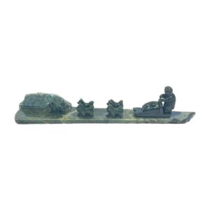 Hand Carved, Jade, Dog Sled and Team, Alaska Mint, J1HDT2 $334