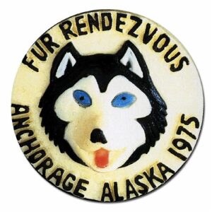 1975 Official Fur Rondy Collector Pin - Rondy Value Listing $492.00