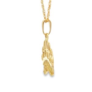 Alaskan Bear Paw Gold Nugget Pendant 1” Tall, Alaska Mint