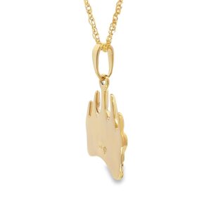Alaskan Bear Paw Gold Nugget Pendant 1” Tall, Alaska Mint