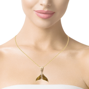 Gold nugget, Whale tail, Pendant, Alaska Mint, 14k, FF562NG $1925