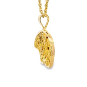 Alaskan Bear Gold Nugget Pendant 1” Tall, Alaska Mint