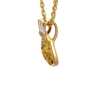 Gold nugget, Diamond, Ulu, Pendant, Alaska Mint, 14k, PJM1MD10NX $1685
