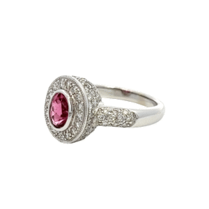 Estate, Ring, Pink Tourmaline, Diamond, Gold, Alaska Mint, Sz 6.5, 073966, $1975