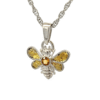Citrine Bee Gold Nugget & Sterling Silver Ladies Pendant, Alaska Mint