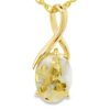 This gold quartz pendant is a piece of fine jewelry that makes a great gift from the Alaska Mint