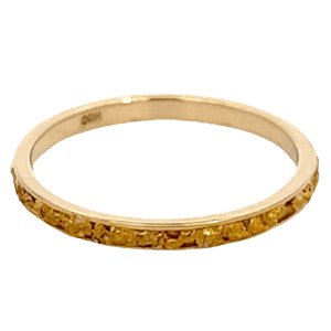Ladies, 2m, Yellow Gold, Nugget Ring, Alaska Mint