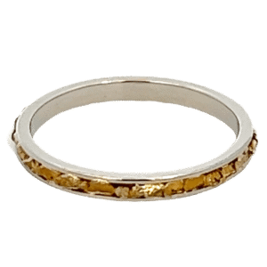 Ladies, 2m, White Gold, Nugget Ring, Alaska Mint