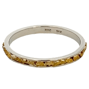 Ladies, 2m, White Gold, Nugget Ring, Alaska Mint