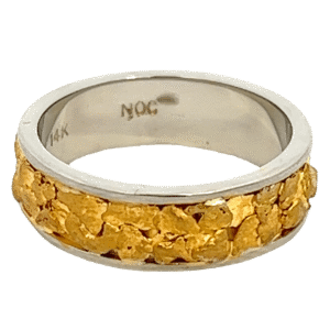 Ladies, 6m, White Gold, Nugget Ring, Alaska Mint