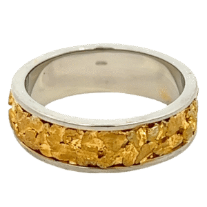 Ladies, 6m, White Gold, Nugget Ring, Alaska Mint