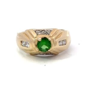 Tsavorite & Diamond Estate Ring 078207