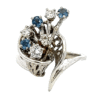 White Gold Sapphire & Diamond Estate Ring, Alaska Mint