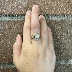 1.00 Ct Round Lab Grown Diamond in 14k White Gold Ladies Ring, Alaska Mint