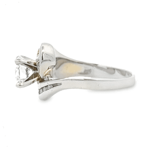 1.00 Ct Round Lab Grown Diamond in 14k White Gold Ladies Ring, Alaska Mint