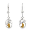 Bear Paw Gold Nugget Earrings, Alaska Mint