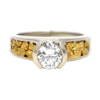 1.06 Ct Round Lab Grown Diamond in 14k White Gold Ladies Ring, Alaska Mint