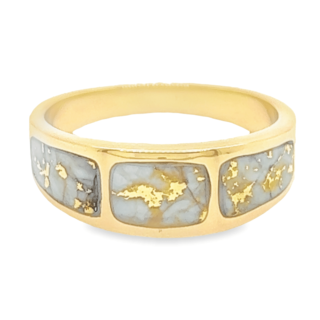 Men's Gold Quartz Ring, Alaska Mint