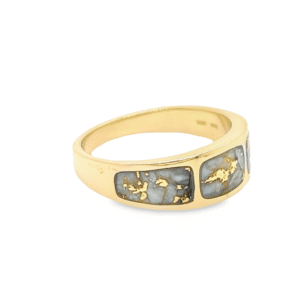 Men's Gold Quartz Ring, Alaska Mint