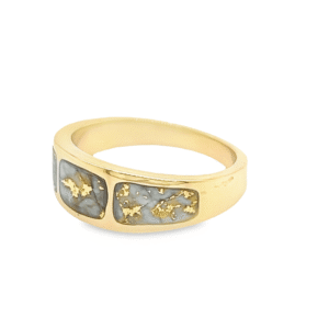 Men's Gold Quartz Ring, Alaska Mint