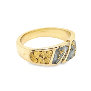 Men's Gold Quartz Ring, Alaska Mint