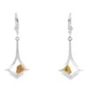 Silver Gold Nugget Earrings, Alaska Mint